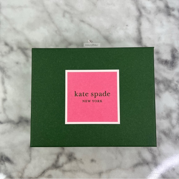 Kate Spade Small Logo Green & Pink Gift Box - Picture 1 of 5